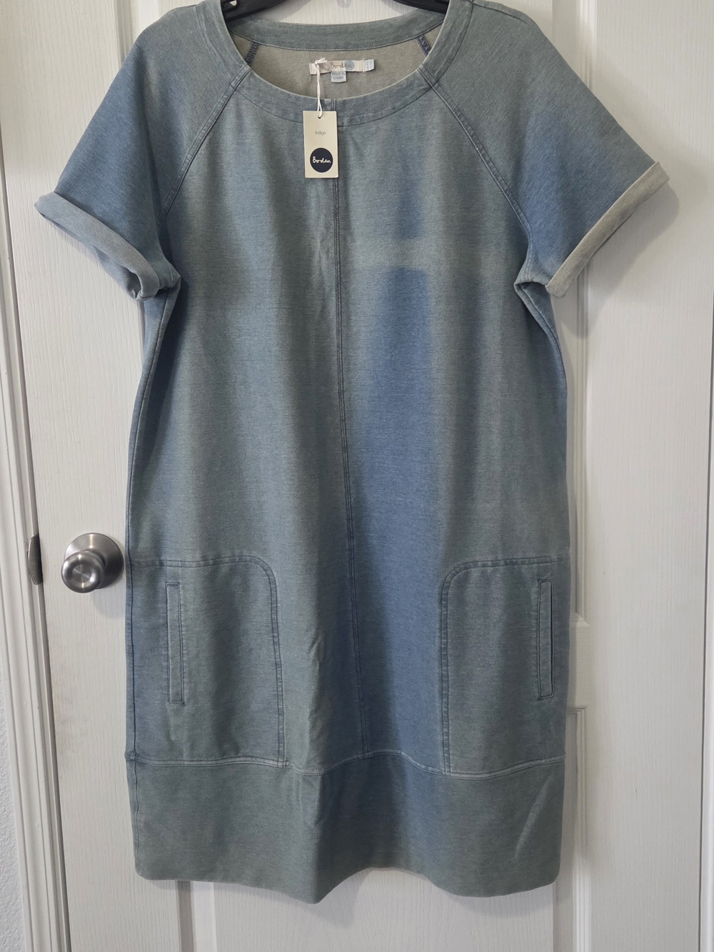 Nwt Boden Light Blue Casual Shift Dress